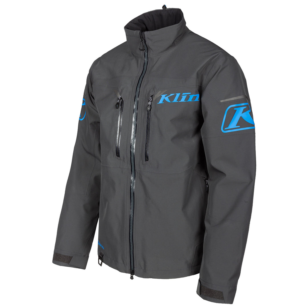 Image of KLIM Tomahawk Jacket Size 3X-Large Color Asphalt - Electric Blue Lemonade