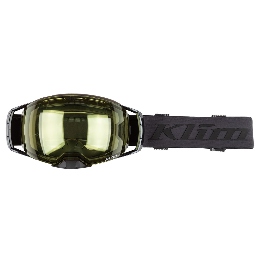 Image of KLIM Aeon Goggle Size ONE SIZE FITS ALL Color Tech Asphalt Light Yellow Tint