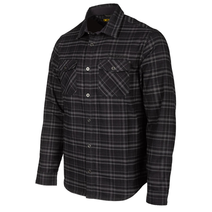 Image of KLIM Highland Flannel Shirt Size SM Color Black - Asphalt