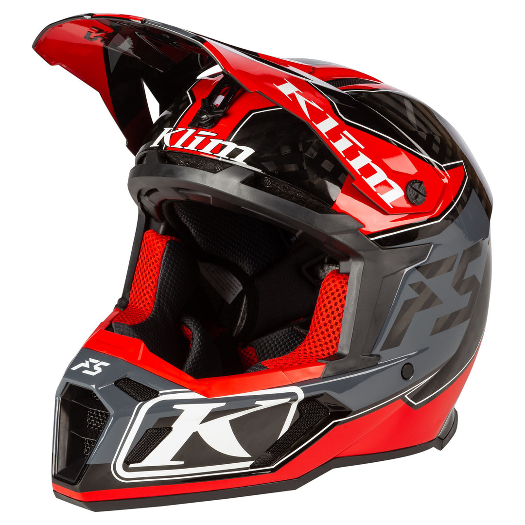 KLIM f5-visor Shred High Risk Red
