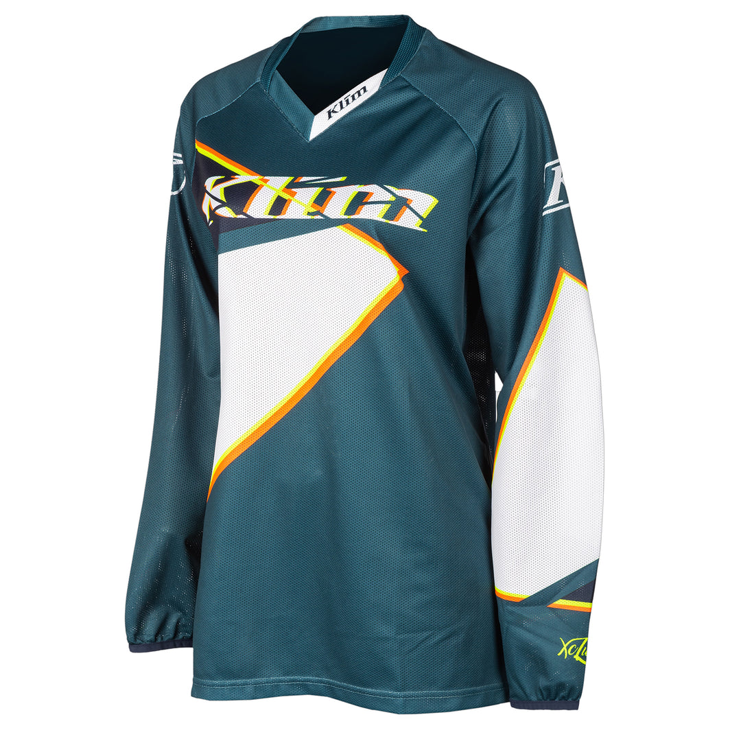 Image of KLIM Women's XC Lite Jersey Size XS Color Shattered Petrol