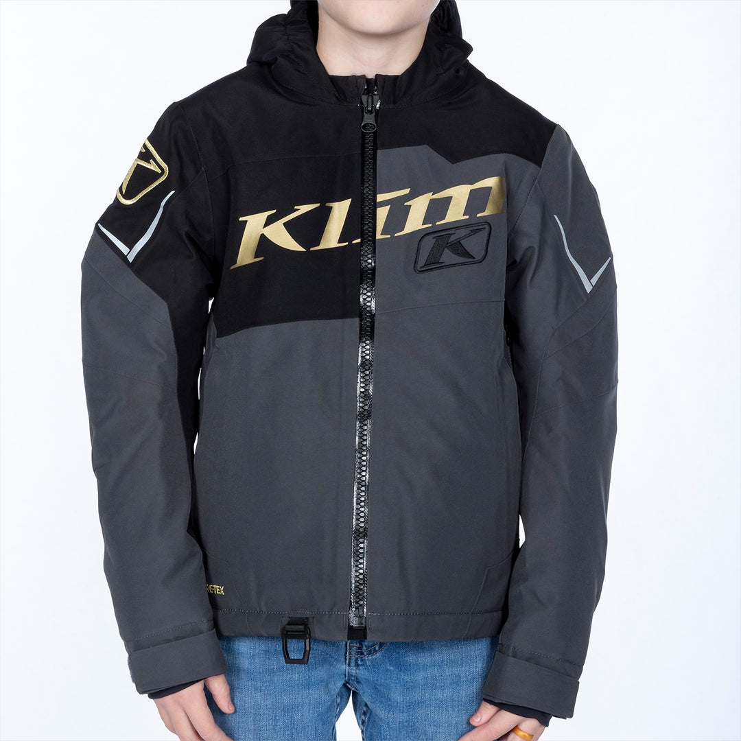 Image of KLIM Instinct Jacket Youth Size Smallall Color Black - Metallic Gold