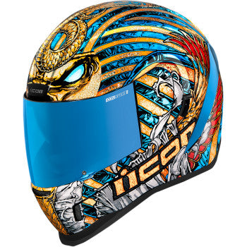 Image of ICON AIRFORM™ PHARAOH HELMET Color Blue / Green / Red / Gold / White Size X-Small