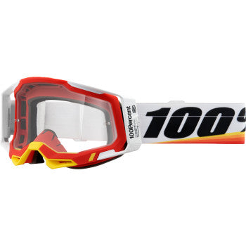 Image of 100% Racecraft 2 Goggles — Clear Lens Color Arsham Red/Clear