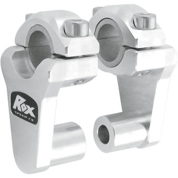 Image of Rox Elite Pivoting Handlebar Risers for 7/8" and 1-1/8" Handlebars Rise Amount 2" Color Silver