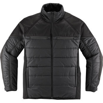 Image of Icon Ghost Puffer Jacket Color Black / Gray Size Small