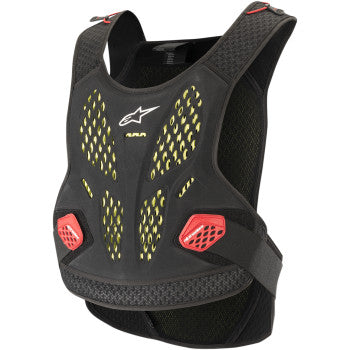 Image of Alpinestars Sequence Chest Protector Color Black/White/Red Size X-Small/Small