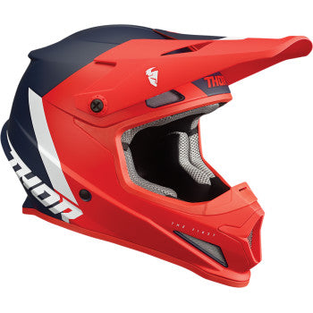 Image of Thor Sector Chev Helmet Color Red / Blue Size X-Small